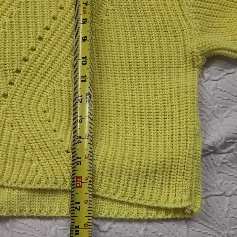 3/$10 a.n.a Women's Vibrant Yellow Crew Neck Sweater-Oversized, Cropped - Picture 5 of 6
